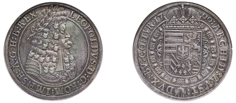 Holy Roman Empire, Leopold I, 1657-1705. Taler, 1700, Hall mint (KM1303.4; Dav. ...