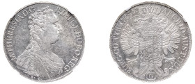 Austrian States, Gunzburg (Burgau), Maria Theresia, 1740-1780. Taler, 1765 G SC, Gunzburg mint (KM15; Dav. 1147).

Steel grey tone and mirror-like sur...