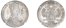 Austrian States, Gunzburg (Burgau), Maria Theresia, 1740-1780. Taler, 1765 G SC, Gunzburg mint (KM15; Dav. 1147).

Steel grey tone with mirror-like re...