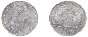 Austrian States, Gunzburg (Burgau), Maria Theresia, 1740-1780. Taler, 1780 SF, Gunzburg mint (KM22; Dav. 1150).

Sharp details and attractive fields o...