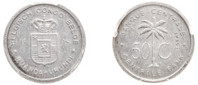 Belgian Congo, Rwanda and Urundi, Administrative union, 1926-1962. Aluminium Essai 50 Centimes, 1954 DB, Brussels mint (KM-E2; Bog. 282).

Exceptional...