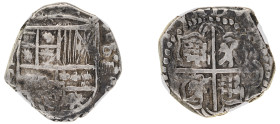 Bolivia, Philip III, 1598-1621. Cob 4 Reales, (1618-1621) P T, Potosi mint, 13.68g (KM9).

Graded VF35 NGC.

Only one in higher grade.