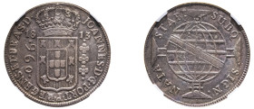 Brazil, John VI the Clement, Prince Regent, 1799-1816. 960 Reis, 1813 B, Bahia mint (KM307.1).

An example with underlying luster and attractive relie...