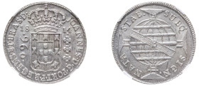 Brazil, John VI the Clement, Prince Regent, 1799-1816. 960 Reis, 1814 B, Bahia mint (KM307.1).

An exceptional example with mirror-like lustrous probl...