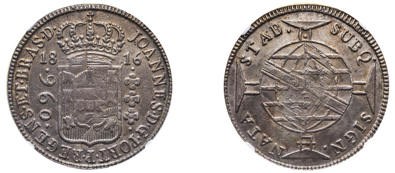 Brazil, John VI the Clement, Prince Regent, 1799-1816. 960 Reis, 1816 B, Bahia m...
