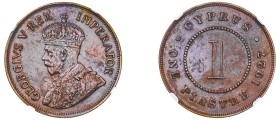 Cyprus, British Administration, George V, 1910-1936. Piastre, 1927, Royal mint, 11.65g (KM18; Fitikides 59).

Attractive uniform brown patina.

Gr...