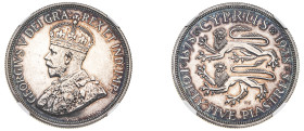 Cyprus, British Administration, George V, 1910-1936. AR Proof 45 Piastres, 1928, struck to commemorate the 50th Anniversary of British Rule in Cyprus,...