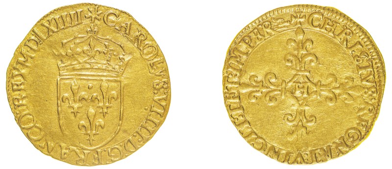 France, Charles IX, 1560-1574. Ecu d’Or au Soleil, 1565 H, La Rochelle mint, 3.3...