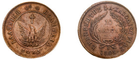 Greece, Governor I. Kapodistrias, 1828-1831. 10 Lepta, 1828, converging rays (KM3; Divo 3; Chase 165).

Uniform light brown patina, an attractive exam...
