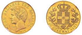 Greece, King Otto, 1832-1862. AV 20 Drachmai, 1833, Munich mint (KM21; Divo 9; Fr. 10).

Attractive example with reddish gold tone and excellent portr...