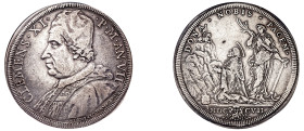 Italian States, Papal States, Clement XI, 1700-1721. Piastra, AN. VII (1707), War of the Spanish Succession, Rome mint (KM700; Dav. 1437).

Attractive...