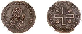 Italian States, Sardinia, Charles Emmanuel III, 1730-1774. Cagliarese, 1732, Turin mint (KM14).

Graded XF45BN NGC.

Top Pop, the only XF45BN.