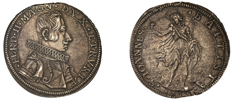 Italian States, Tuscany, Ferdinand VII, 1621-1670. Piastra, 1635, Florence mint,...