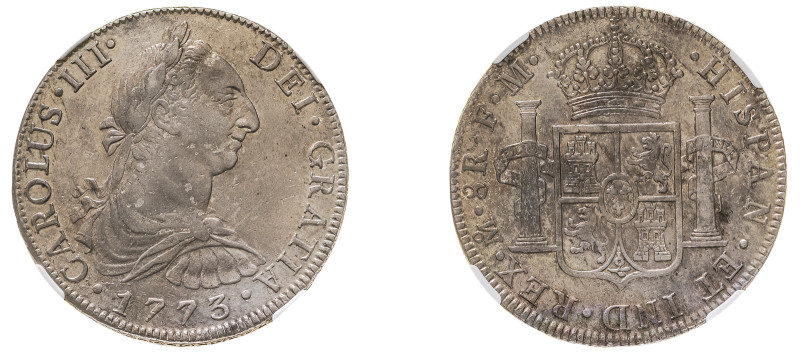 Mexico, Charles III, 1759-1788. 8 Reales, 1773 Mo FM, Mexico City mint (KM106.2)...