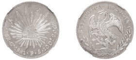 Mexico, Federal Republic, 1823-1905. 8 Reales, 1881 Ga FS, Guadalajara mint (KM377.6).

Exceptional example with deep mirror-like surfaces and fabul...