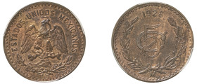 Mexico, Republic, 1823-. 5 Centavos, 1928 Mo, Large Date, Mexico City mint (KM422).

Brown patina with bright red under tone and exceptional details.
...