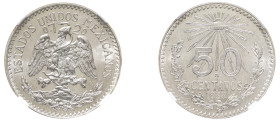 Mexico, Republic, 1823-. 50 Centavos, 1938 M, Mexico City mint (KM447).

Great fields with cartwheel luster.

Graded MS64 NGC.