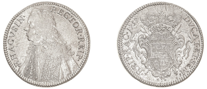 Ragusa, Republic, 1294-1803. Tallero, 1759, Dubrovnik mint, 28.20g (KM18; Dav. 1...