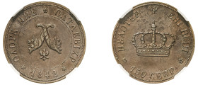 Russia, Nicholas I, 1825-1855. Copper Pattern Poltina (1/2 Rouble), 1842, Warsaw mint (Bit. 1267, R2).

Uniform chocolate brown patina with lighter re...