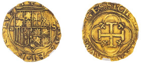 Spain, Charles and Joanna, 1516-1556. AV Cob Escudo, ND (1516-56) S D, Seville mint, square “D” to left on obverse, 3.35g (Fr. 153).

Sharp strike wit...