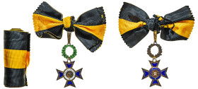 Portugal, Order of Merit, Grand Cross badge only, with short sash ribbon.

Awarded for meritorious acts or services in favor of the portuguese communi...