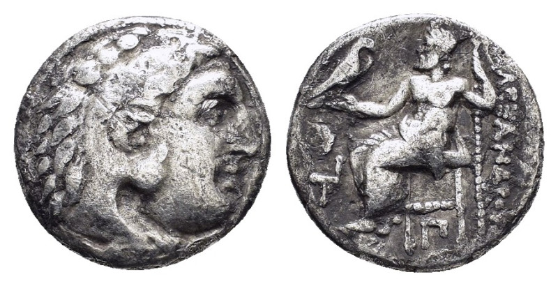 KINGS of MACEDON. Alexander III The Great.(336-323 BC).Kolophon.Drachm. 

Obv : ...