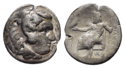 KINGS of MACEDON. Alexander III The Great.(336-323 BC). Drachm. 

Condition : Good very fine.

Weight : 3.93 gr
Diameter : 15 mm