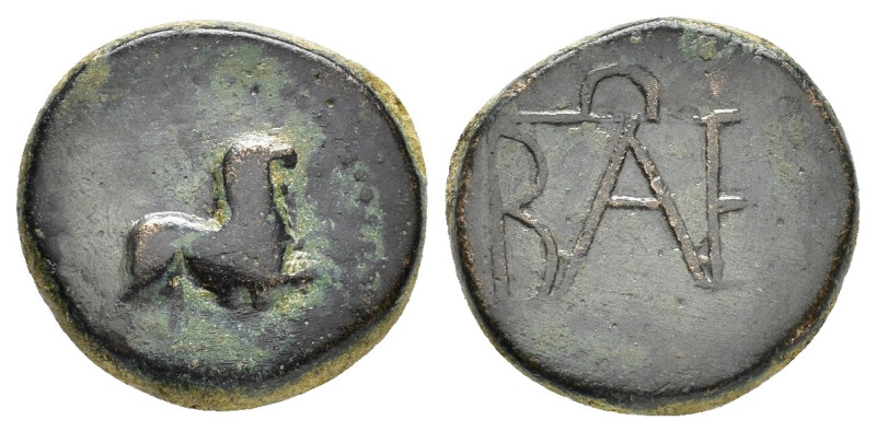 KINGS of BOSPOROS. Polemo I (Circa 14-9BC). Ae.

Obv : Lion running right, star ...