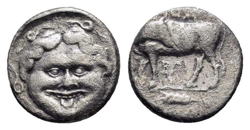 MYSIA. Parion.(4th century BC).Hemidrachm.

Obv : ΠΑ / ΡΙ.
Bull, with head right...