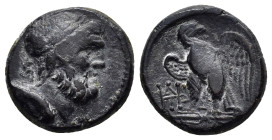 KINGS of GALATIA. Deiotaros (Circa 63-59/8 BC). Ae.

Obv : Laureate head of Zeus right.

Rev : Eagle, with head right and wings spread, standing left ...