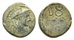 KINGS of GALATIA. Deiotaros. (circa 63-59/58 BC). Ae.

Obv : Draped bust of Hermes right, wearing winged petasos, caduceus over shoulder. Dotted borde...