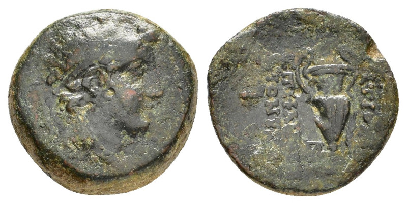 SELEUKID KINGS of SYRIA. Antiochos VI Dionysos.(144-142 BC).Apameia.Ae.

Obv : D...