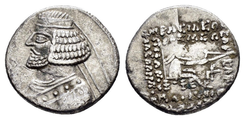 KINGS of PARTHIA. Orodes II.(Circa 57-38 BC). Susa.Drachm.

Obv : Diademed and d...