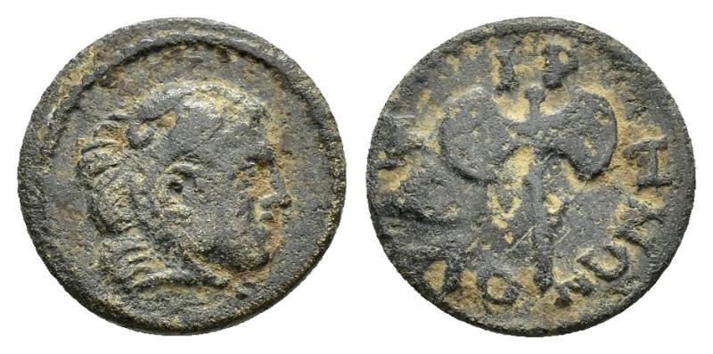 LYDIA. Thyatira. Pseudo-autonomous.(Late first century AD?).Ae.

Obv : Head of H...