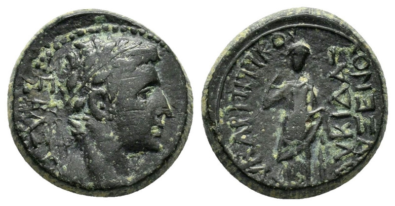 PHRYGIA. Laodicea. Tiberius (14-37). Ae.

Obv : ΣΕΒΑΣΤΟΣ.
Bare head right.

Rev ...