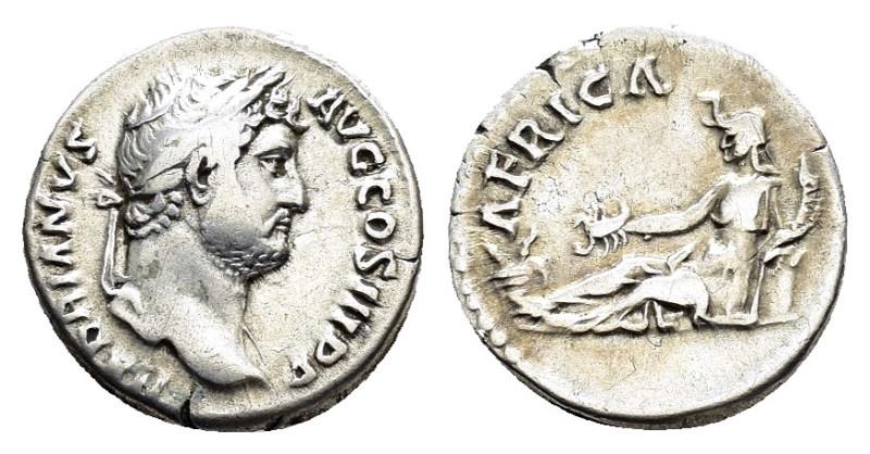 HADRIAN (117-138).Rome.Denarius.

Obv : HADRIANVS AVG COS III P P.
Laureate h...