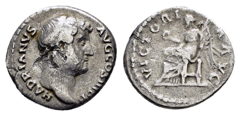 HADRIAN (117-138).Rome.Denarius. 

Obv : HADRIANVS AVG COS III P P.
Bare head ri...