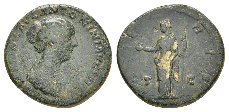 FAUSTINA II (147-175). Rome.Sestertius. 

Obv : FAVSTINA AVG ANTONINI AVG PII F....