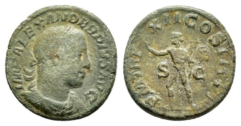 SEVERUS ALEXANDER (222-235). Rome.Sestertius.

Obv : IMP ALEXANDER PIVS AVG.
...