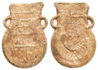 ANCIENT BYZANTINE PILGRIM'S HOLY WATER AMPULLA.(14th-15th century).Pb.

Condition : Good very fine.

Weight : 52.62 gr
Diameter : 38 mm
