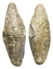 ANCIENT GREEK SLING BULLET.(4th–3rd centuries BC).Pb.

Condition : Good very fine.

Weight : 38.62 gr
Diameter : 40 mm