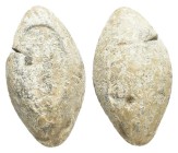 ANCIENT GREEK SLING BULLET.(4th–3rd centuries BC).Pb.

Condition : Good very fine.

Weight : 44.43 gr
Diameter : 35 mm