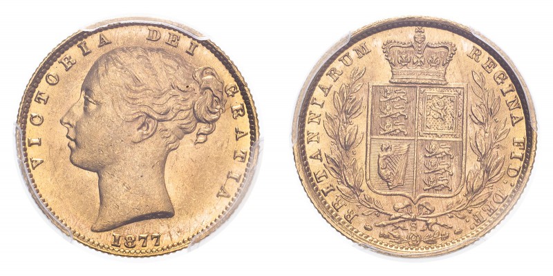 AUSTRALIA. Victoria, 1837-1901. Gold Sovereign 1877-S, Sydney. 7.99 g. In US pla...