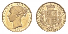 AUSTRALIA. Victoria, 1837-1901. Gold Sovereign 1880-S, Sydney. Shield. 7.99 g. S-3855. Extremely fine.