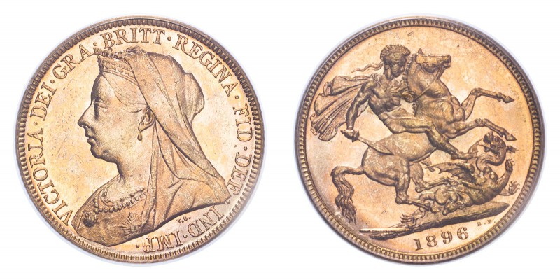 AUSTRALIA. Victoria, 1837-1901. Gold Sovereign 1896-M, Melbourne. 7.99 g. In US ...