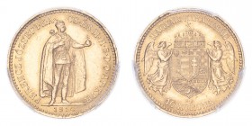 AUSTRIA. Franz Josef I, 1848-1916. Gold 10 Corona 1914-KB, Kremnitz. 3.39 g. Frühwald 2104, Herinek 414, Novotný 133, Friedberg 252. Rare / Selten. In...