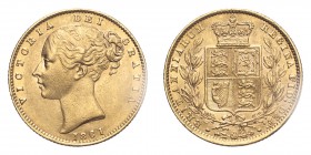 GREAT BRITAIN. Victoria, 1837-1901. Gold Sovereign 1861, London. Roman I. 7.99 g. KM-736.1; S-3852D; Fr-387. Roman I in date. Books at £3250 in Spink ...