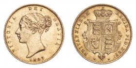 GREAT BRITAIN. Victoria, 1837-1901. Gold Half-Sovereign 1867, London. 3.99 g. Die number 17. VF.