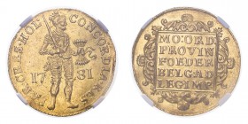 NETHERLANDS. Dutch Republic, 1581–1795. Gold Ducat 1781 HOL, 3.49 g. Fr-285; KM-7. In US plastic holder, graded NGC MS61, certification number 3925701...