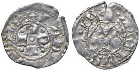 (L') Aquila. Ladislao di Durazzo (1388-1414).Bolognino AG gr. 0,81. CNI 19/32. MEC 14, 733. D’Andrea-Andreani 23. MIR 53 var. BB